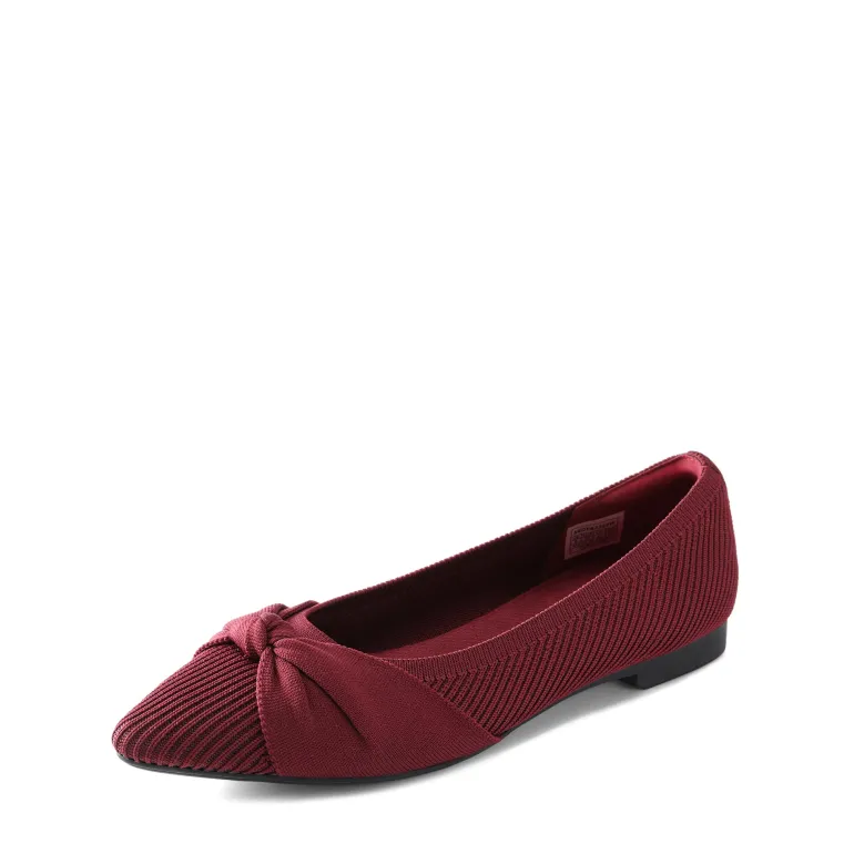 Elegant Lightweight Bow Knitted Flat Shoes