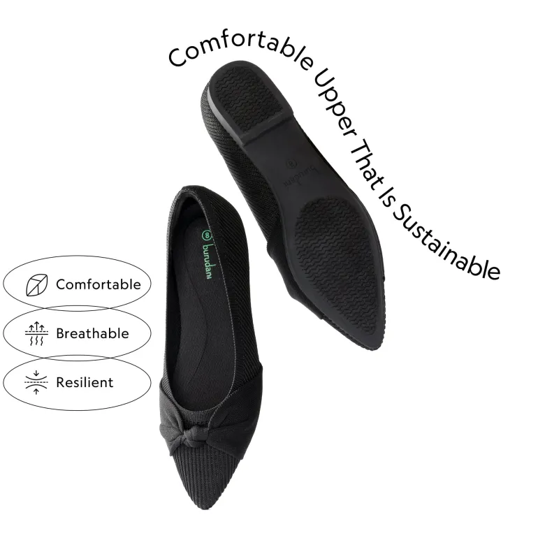 Elegant Lightweight Bow Knitted Flat Shoes