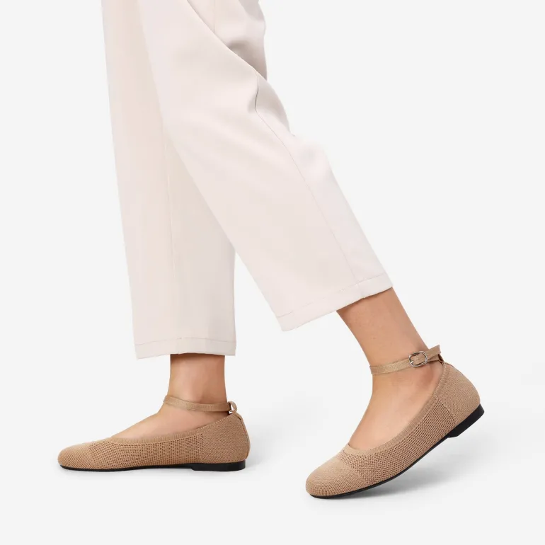 Elegant Removable Ankle Strap Flats