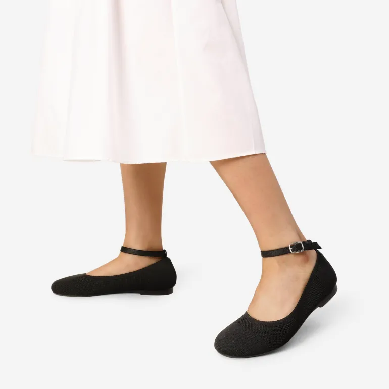 Elegant Removable Ankle Strap Flats