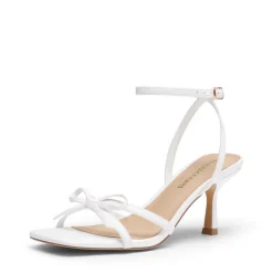 Elegant Square Toe Bow-heeled Sandal