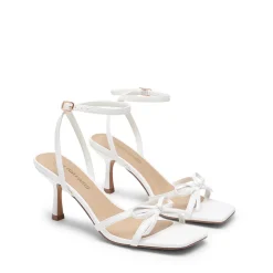 Elegant Square Toe Bow-heeled Sandal