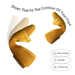Elegant Square Toe Knit Bow Flats
