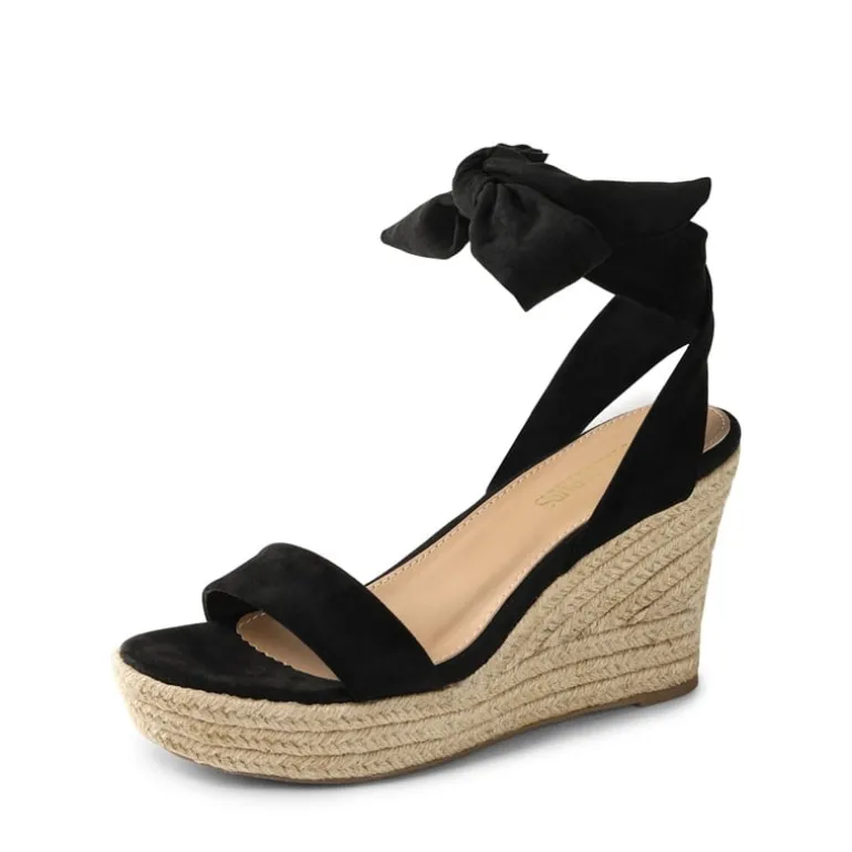 Espadrilles Ankle Tie Lace Up Platform Wedges