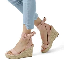 Espadrilles Ankle Tie Lace Up Platform Wedges