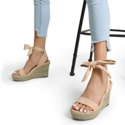 Espadrilles Ankle Tie Lace Up Platform Wedges