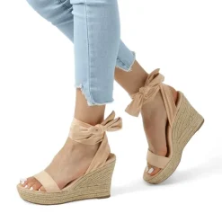 Espadrilles Ankle Tie Lace Up Platform Wedges
