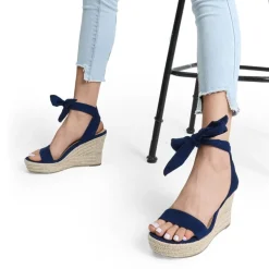 Espadrilles Ankle Tie Lace Up Platform Wedges