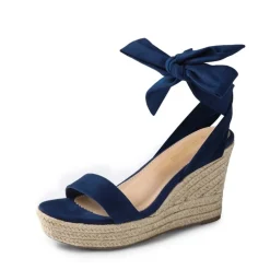 Espadrilles Ankle Tie Lace Up Platform Wedges