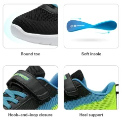 [EZ-Ons MagicZips] Kid's Breathable Lightweight Tennis Sneakers