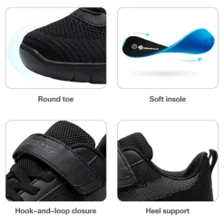 [EZ-Ons MagicZips] Kid's Breathable Lightweight Tennis Sneakers