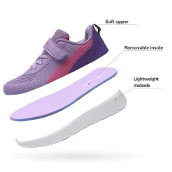 [EZ-Ons MagicZips] Kid's Breathable Lightweight Tennis Sneakers
