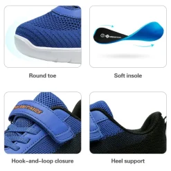 [EZ-Ons MagicZips] Kid's Breathable Lightweight Tennis Sneakers
