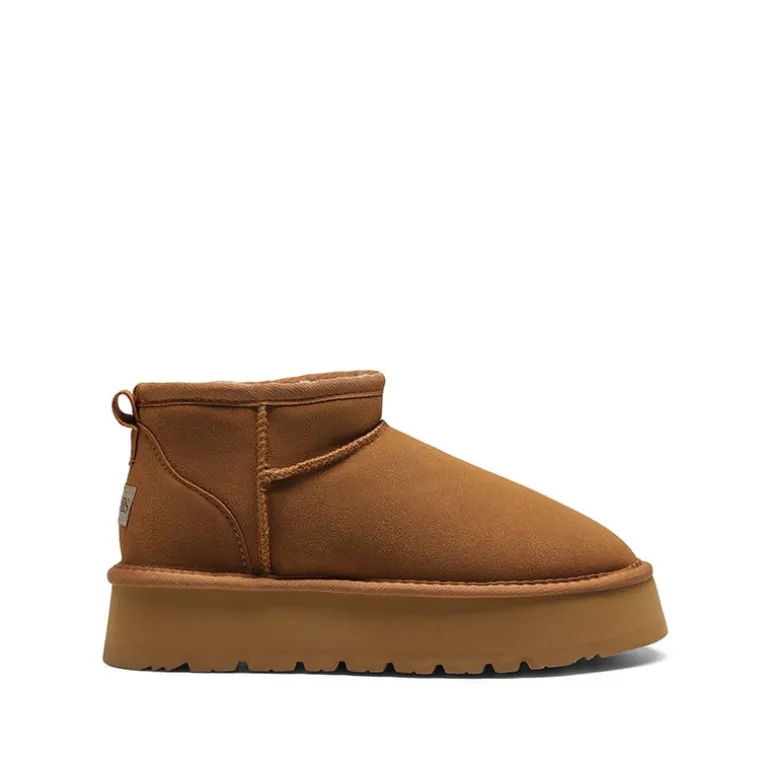 Faux Fur Lined Slip On Snow Boots