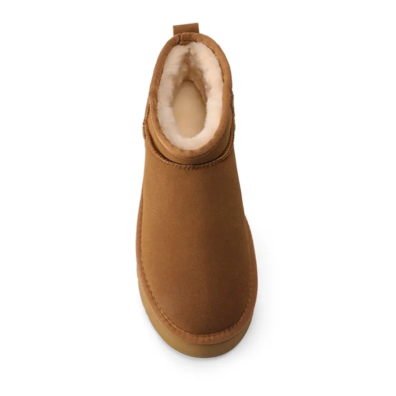 Faux Fur Lined Slip On Snow Boots
