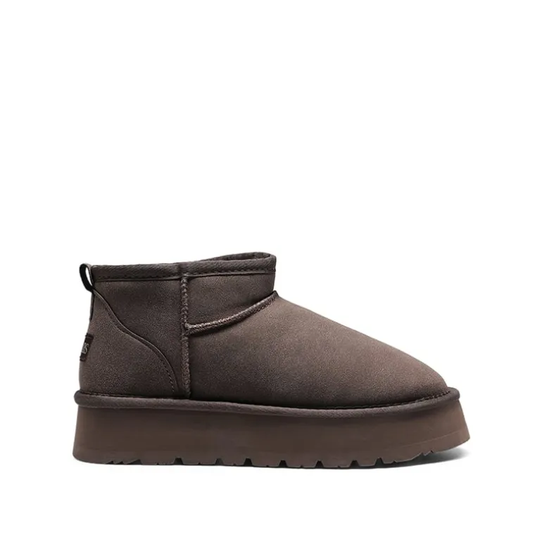 Faux Fur Lined Slip On Snow Boots