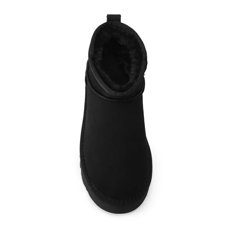 Faux Fur Lined Slip On Snow Boots
