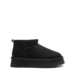 Faux Fur Lined Slip On Snow Boots