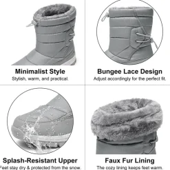 Faux Fur Waterproof Snow Boots