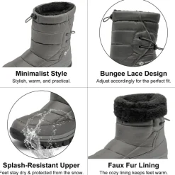 Faux Fur Waterproof Snow Boots