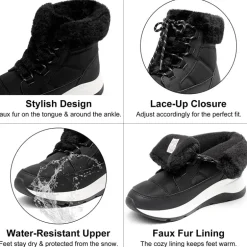 Faux Fur Winter Ankle Boots