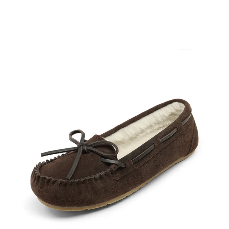 Faux Suede Moccasin Slippers