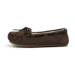 Faux Suede Moccasin Slippers