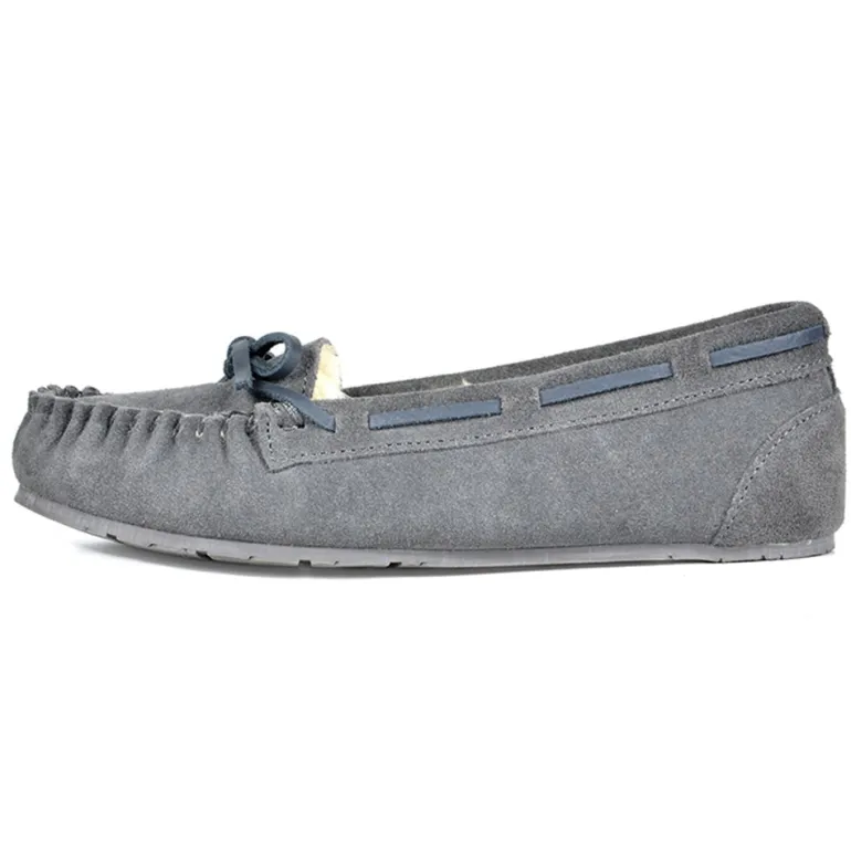 Faux Suede Moccasin Slippers