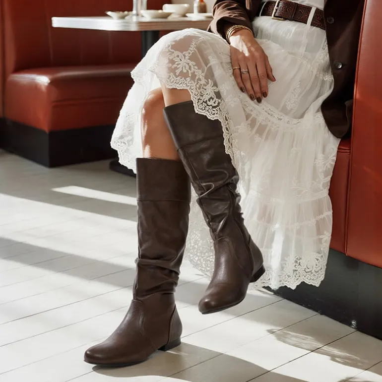 Flat Knee High Boots