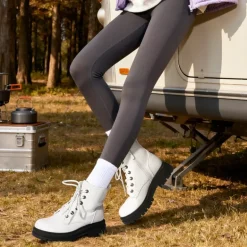 Flat Lace Up Ankle Combat Boots