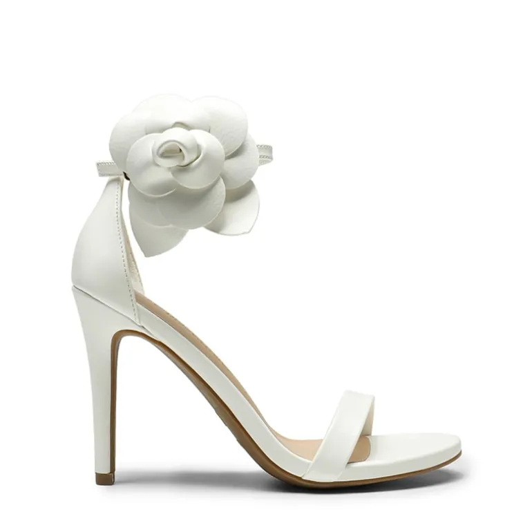 Floral Stiletto Heel Sandals