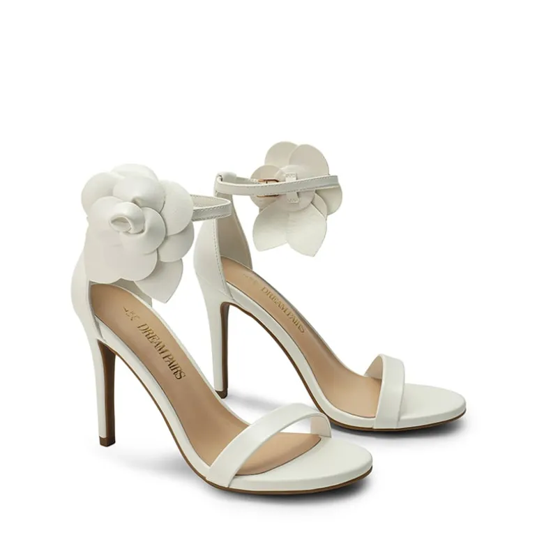 Floral Stiletto Heel Sandals