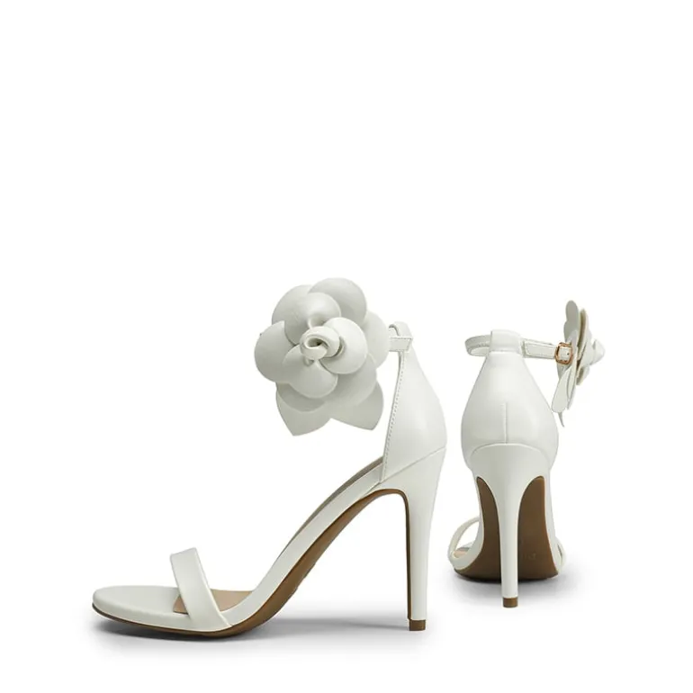 Floral Stiletto Heel Sandals
