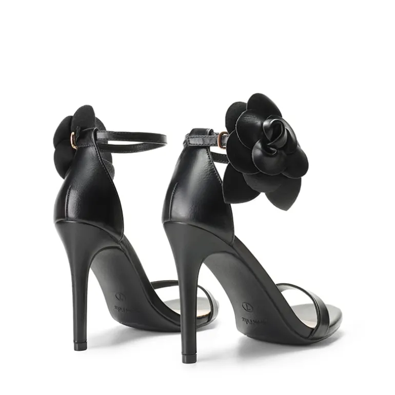 Floral Stiletto Heel Sandals