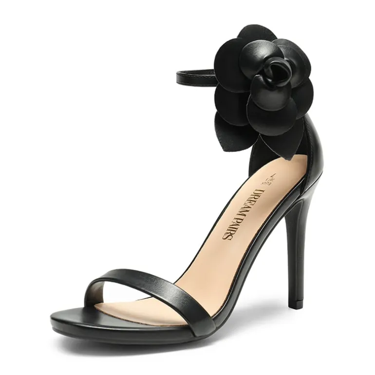 Floral Stiletto Heel Sandals