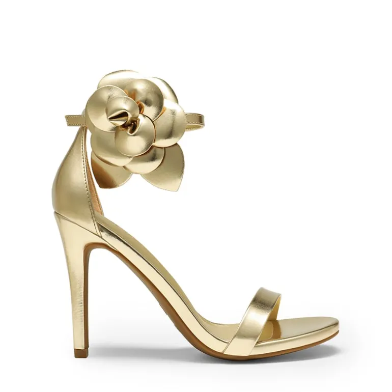 Floral Stiletto Heel Sandals