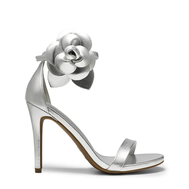 Floral Stiletto Heel Sandals