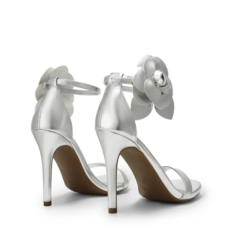 Floral Stiletto Heel Sandals