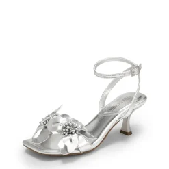 Flower Kitten Heel Sandals