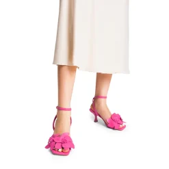 Flower Kitten Heel Sandals