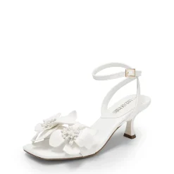 Flower Kitten Heel Sandals