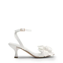 Flower Kitten Heel Sandals