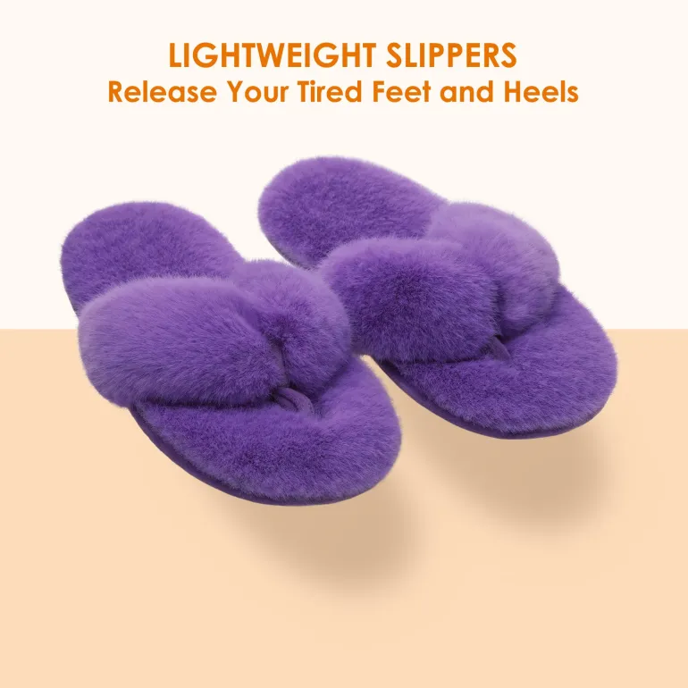 Fluffy Flip Flop House Slippers