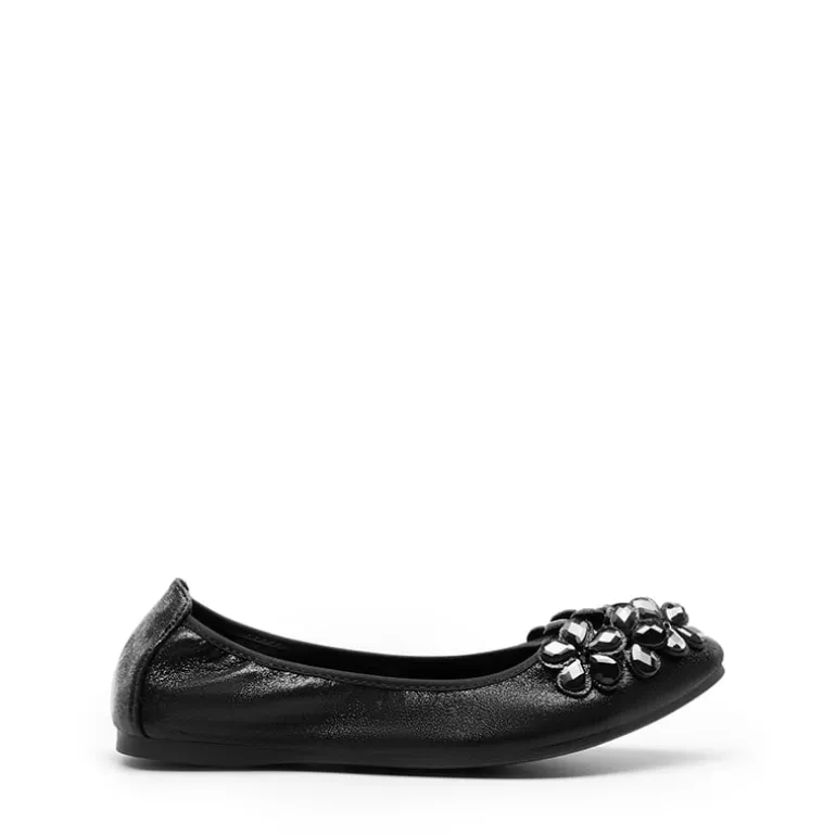 Foldable Rhinestone Slip-On Ballet Flats
