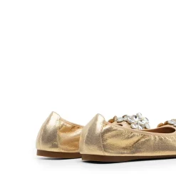 Foldable Rhinestone Slip-On Ballet Flats
