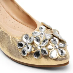 Foldable Rhinestone Slip-On Ballet Flats