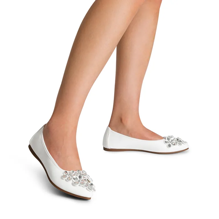 Foldable Rhinestone Slip-On Ballet Flats