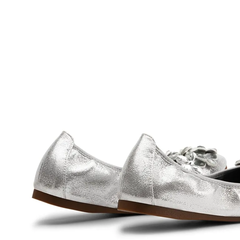 Foldable Rhinestone Slip-On Ballet Flats