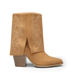Fold Over Embroidered Cowgirl Boots