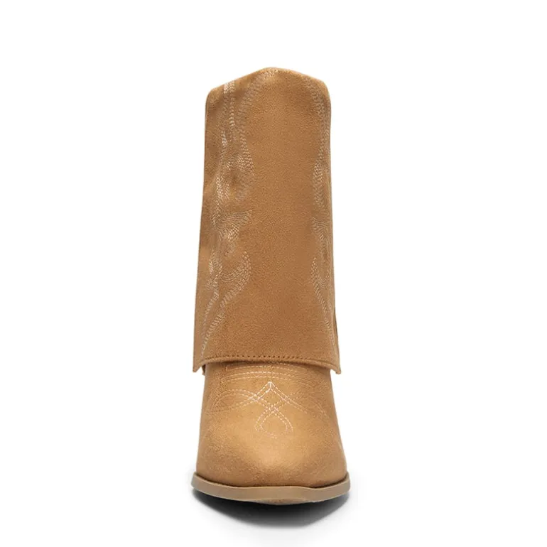 Fold Over Embroidered Cowgirl Boots